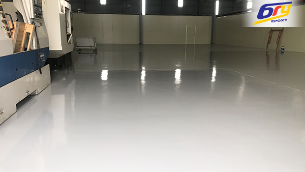 Applying epoxy for clean room, hospital